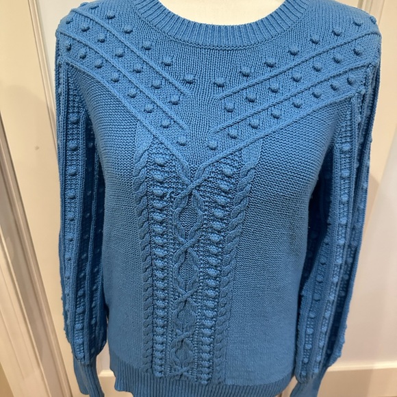 LOFT Blue Sweater- Sz Small - Picture 2 of 5
